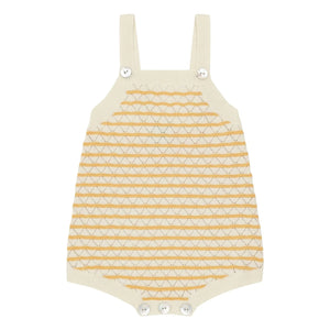 FUB - Organic Cotton Fine Knit Striped Pointelle Tote Bag | Yellow