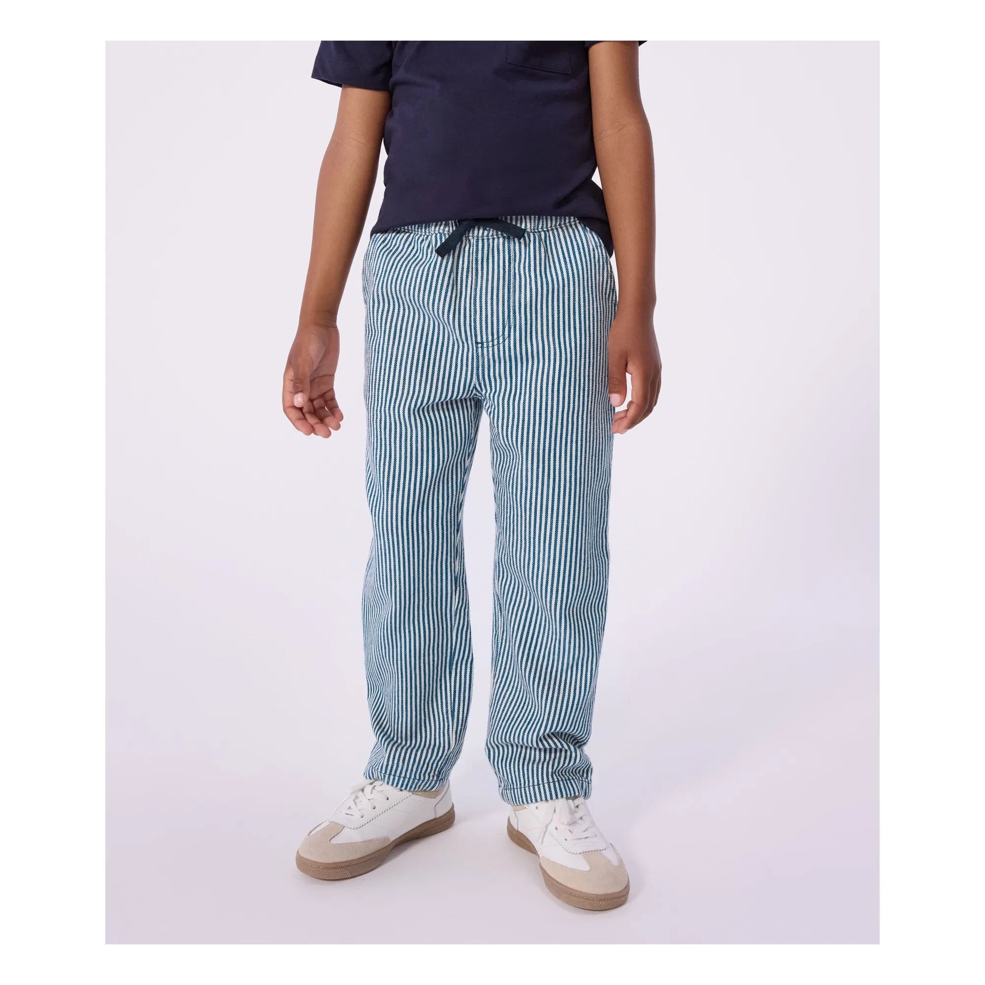 Petit Bateau - Organic Cotton Striped Pants | Blue