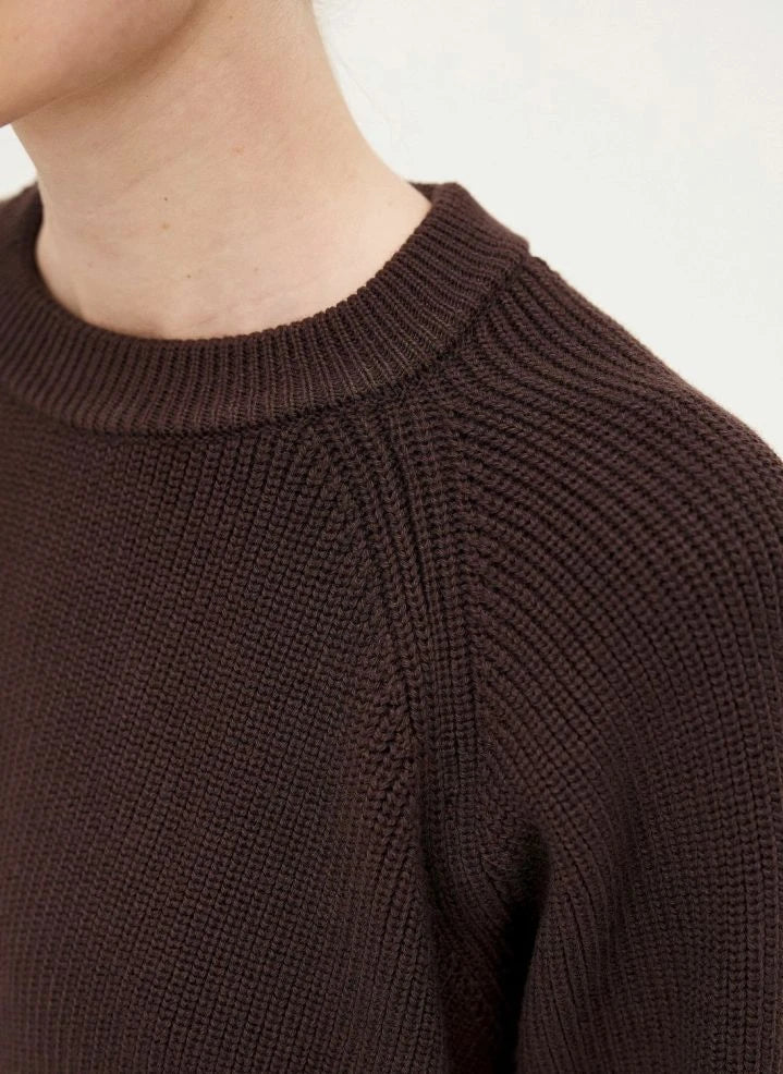 Noyoco - Oslo Sweater Merino Wool and Organic Cotton | Brown