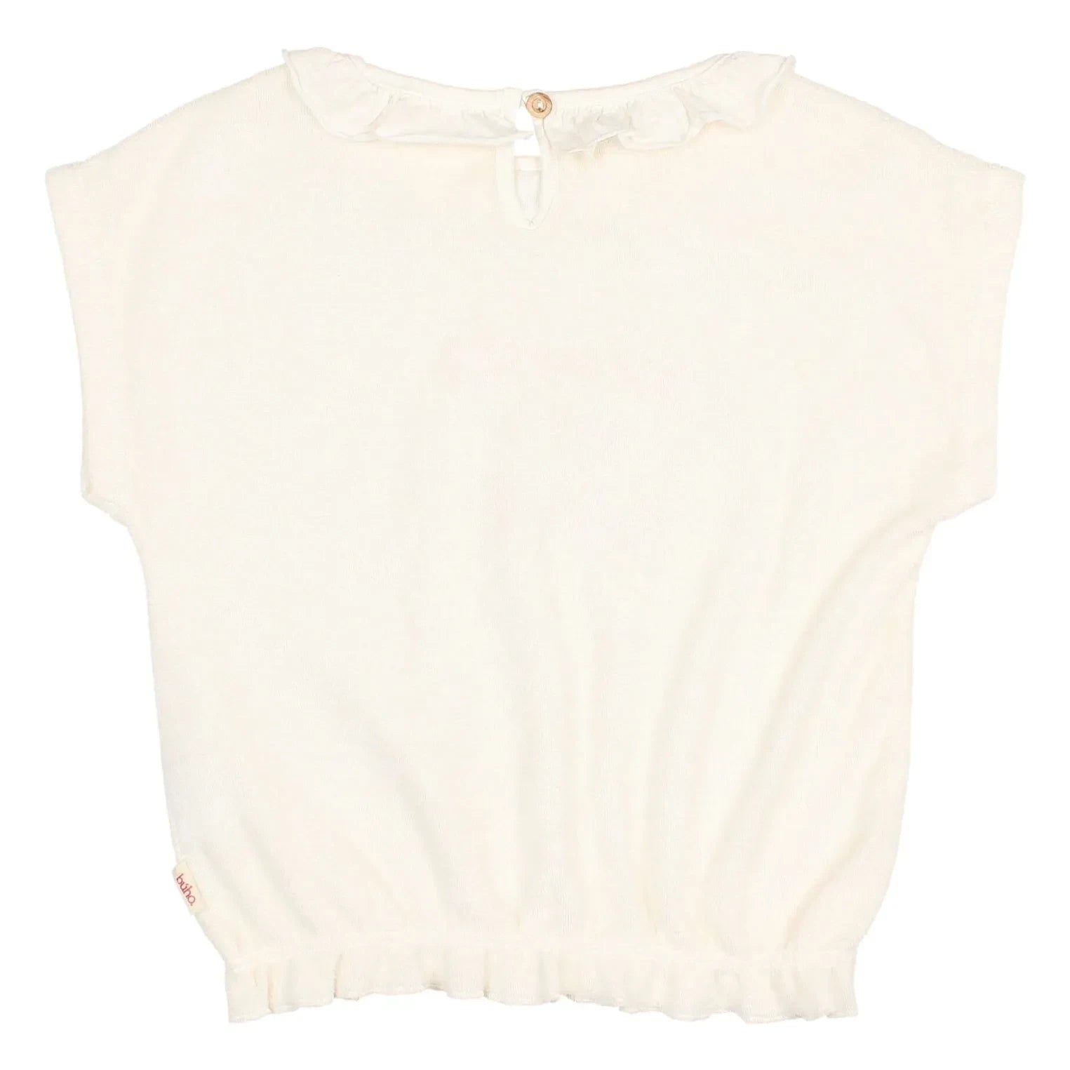 Búho - Summer Of Love Ruffled Terry T-Shirt | Ecru