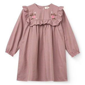 Copenhagen Colors - Embroidered Checked Dress | Pink