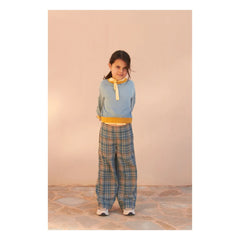 Longlivethequeen - Check Wide-Leg Pants | Blue