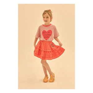 Jelly Mallow - Cherry Ruffled Skirt | Orange