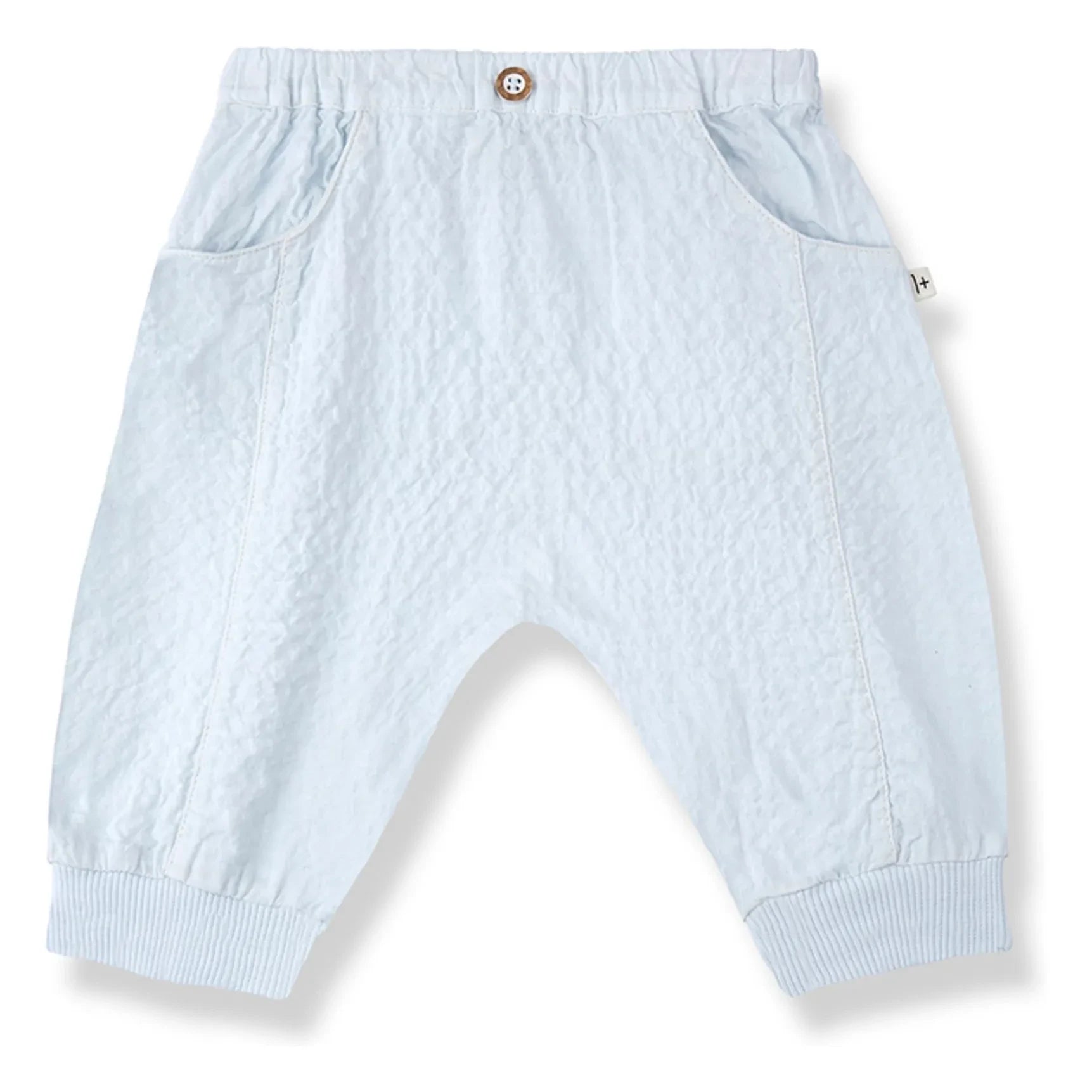 1+ in the family - Olimpo Seersucker pants | Light blue