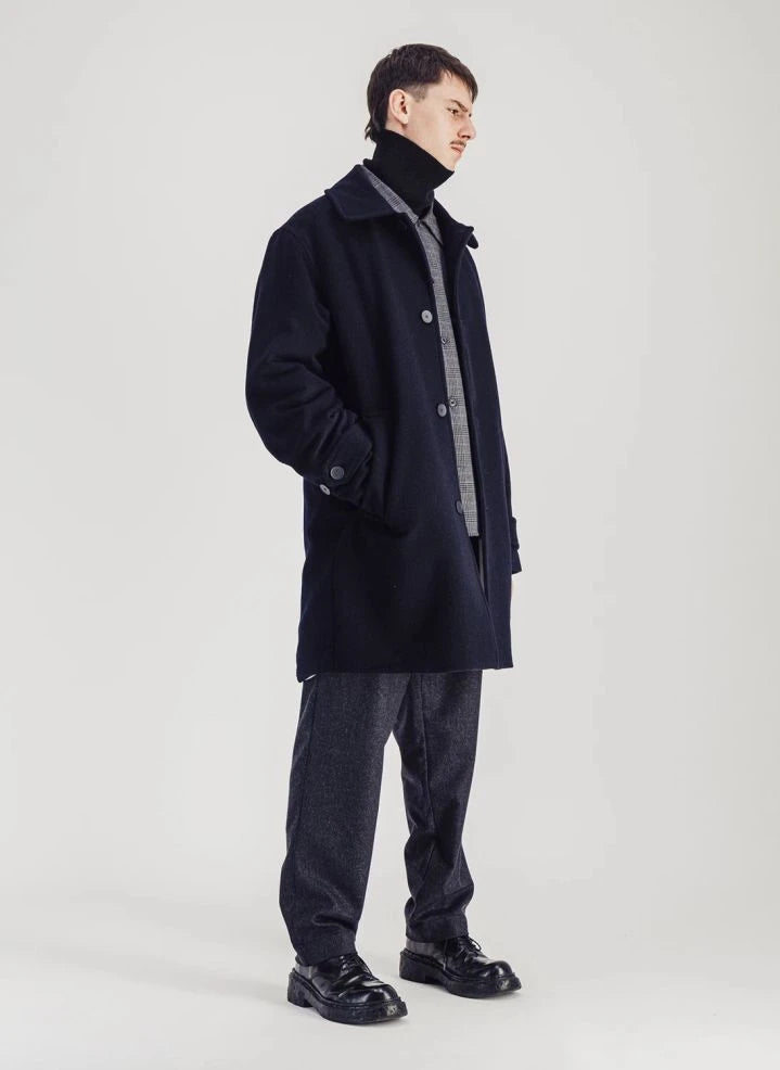 Parages - Caufield Merino Wool Coat | Navy