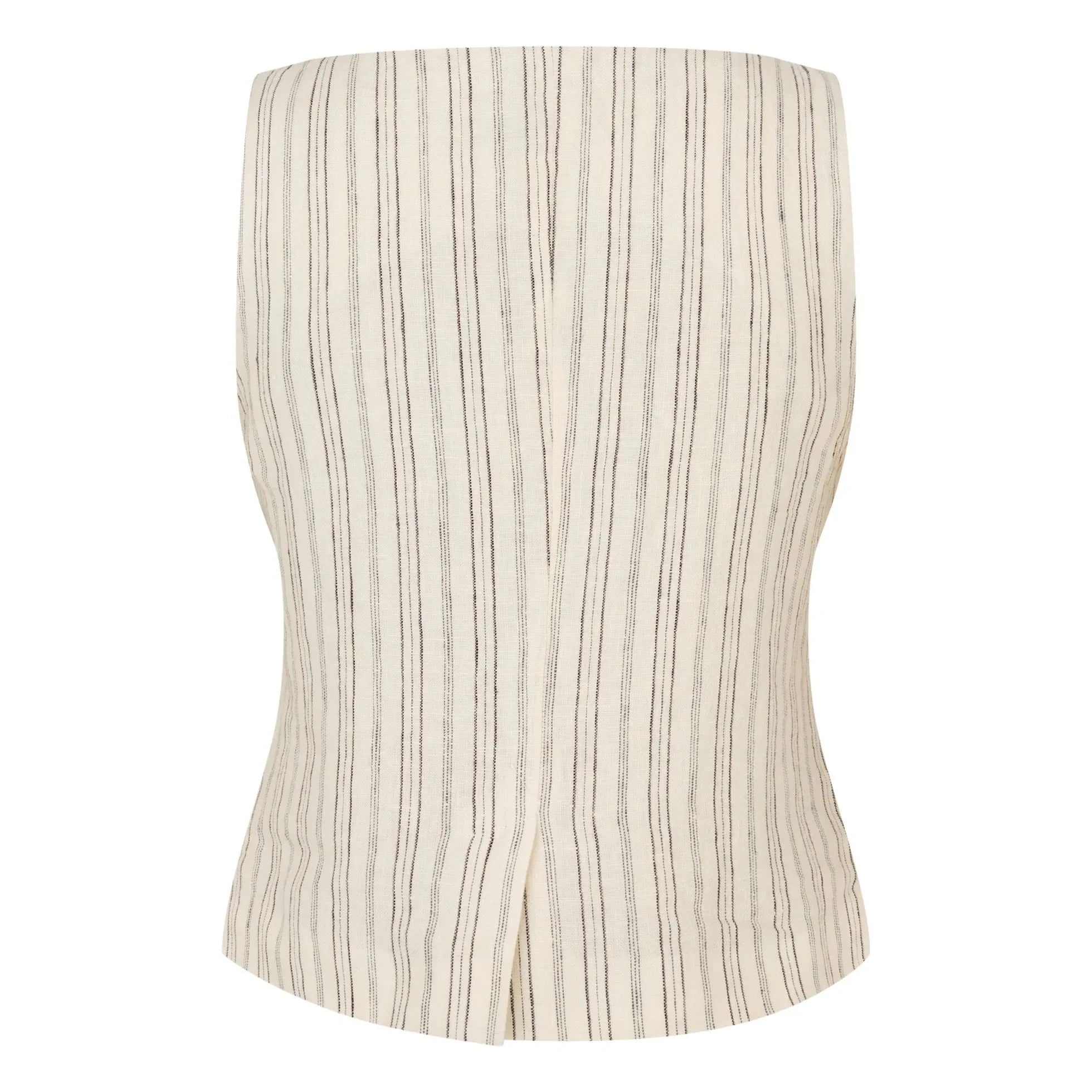 Samsoe Samsoe - Saloves Linen and Cotton Vest | Cream
