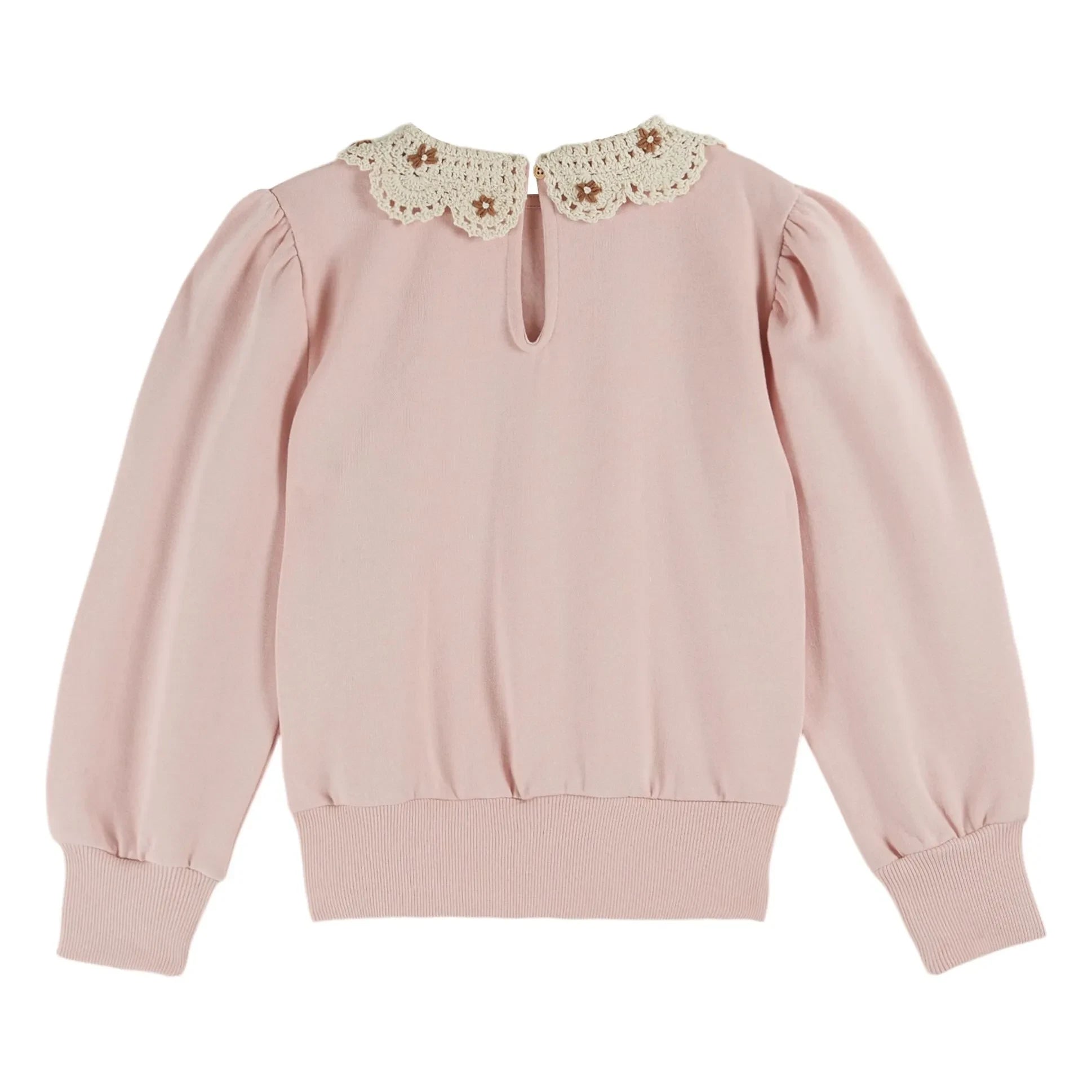 Emile et Ida - Claudine Collar Sweatshirt Organic Cotton | Pink