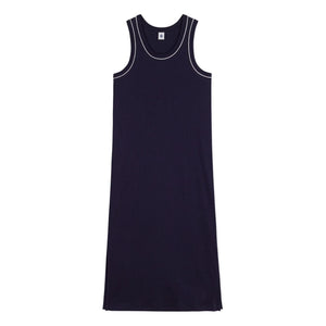 Petit Bateau - Plain Ribbed Tank Dress | Navy Blue