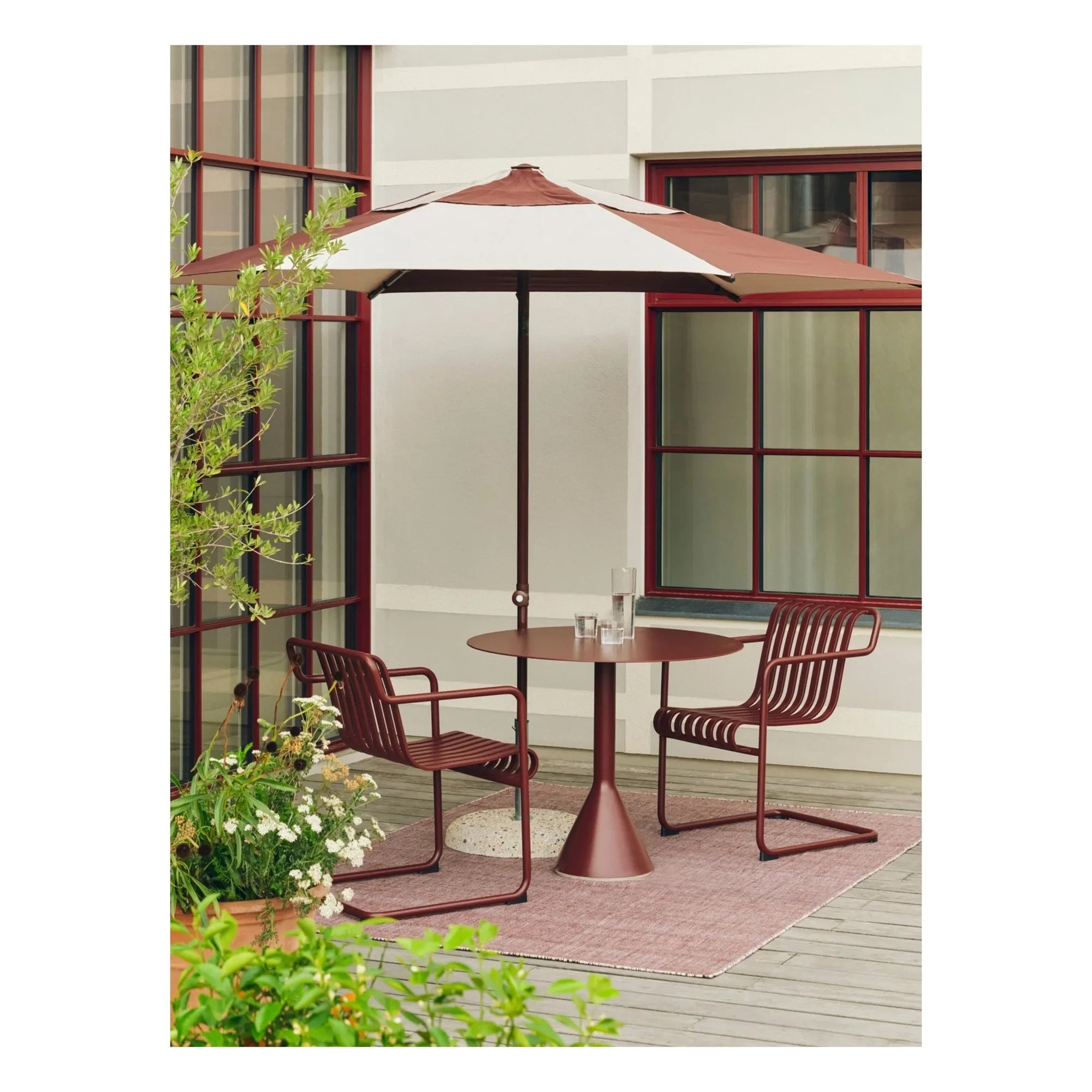 Hay - Hexagon Umbrella Terrazza | Burgundy