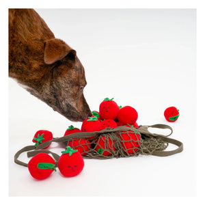 The Furry Folks - Cherry Tomato Chew Toy | Tomato Red
