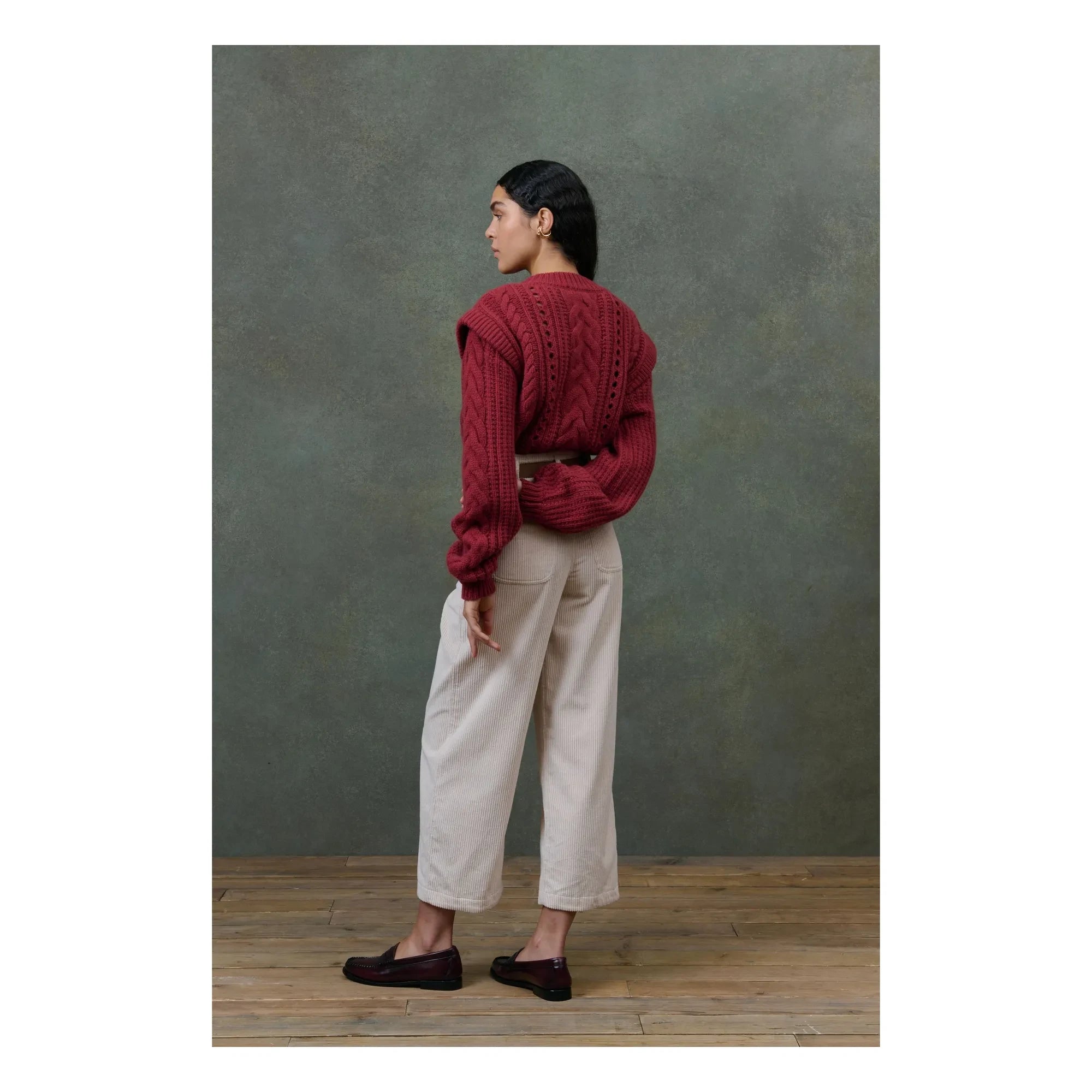 Louise Misha - Anika Laine kazak - Kadın koleksiyonu | Kırmızı