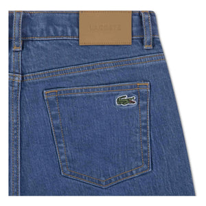 Lacoste - Nakışlı Logo Denim Şort | Açık Mavi