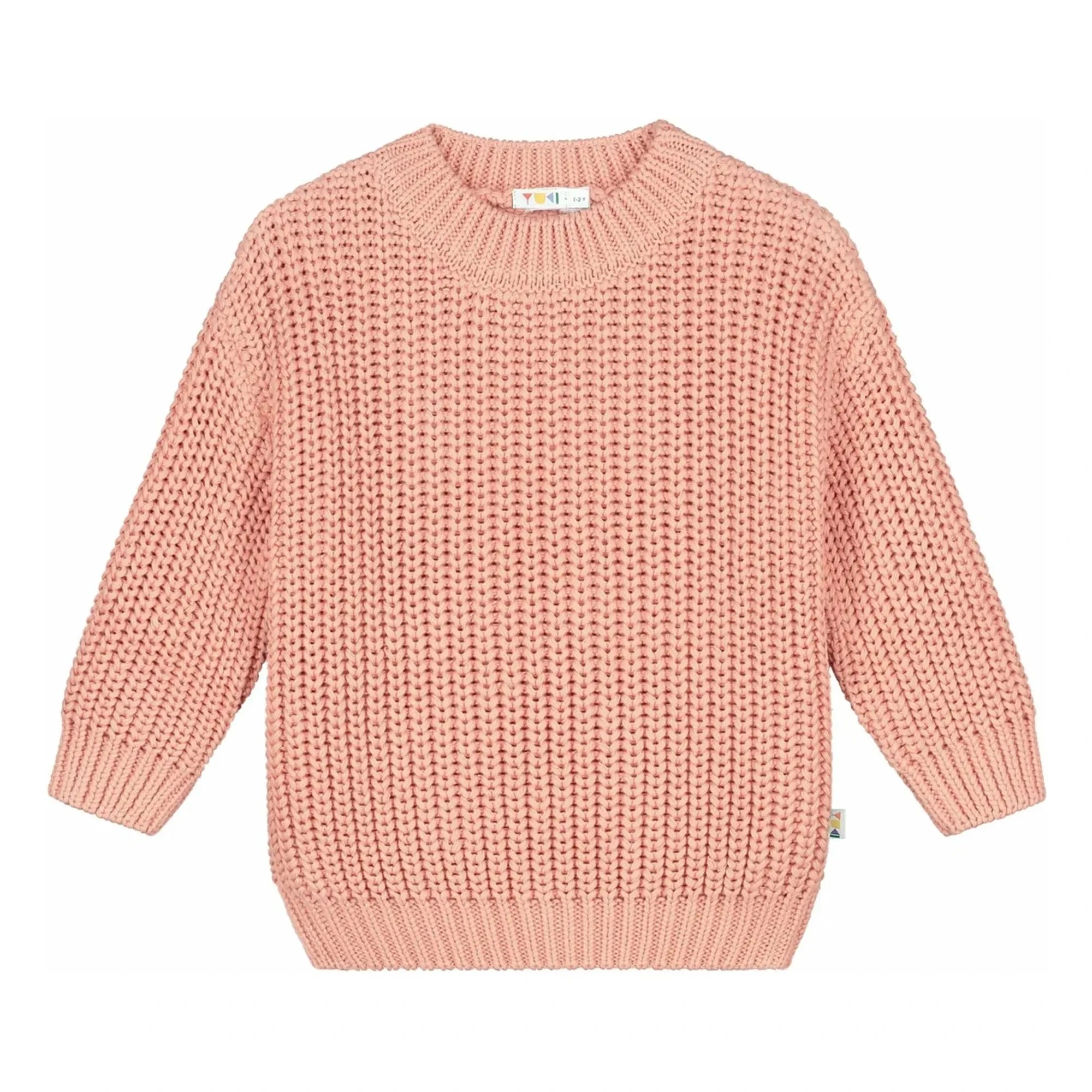 Yuki - Organic Cotton Thick Sweater | Peach