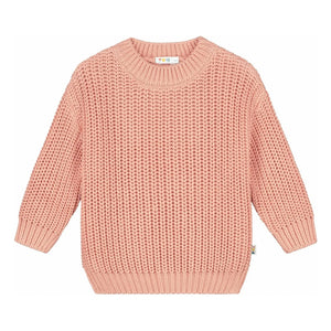 Yuki - Organic Cotton Thick Sweater | Peach