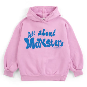 Bobo Choses - All About Monsters Hoodie Organik Pamuk | Pembe