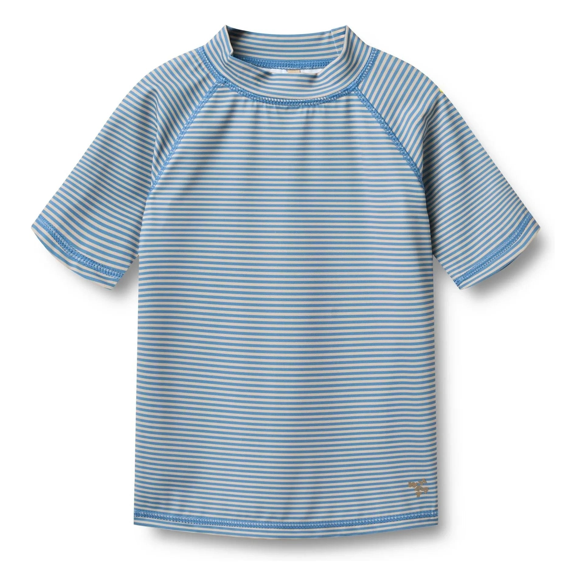 Wheat - Jackie Striped UV Resistant Swim T-Shirt Recycled Fibers | Light Blue