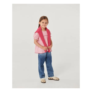 Copenhagen Colors - Organic Cotton Bow-Detail Jean Block Spray | Blue