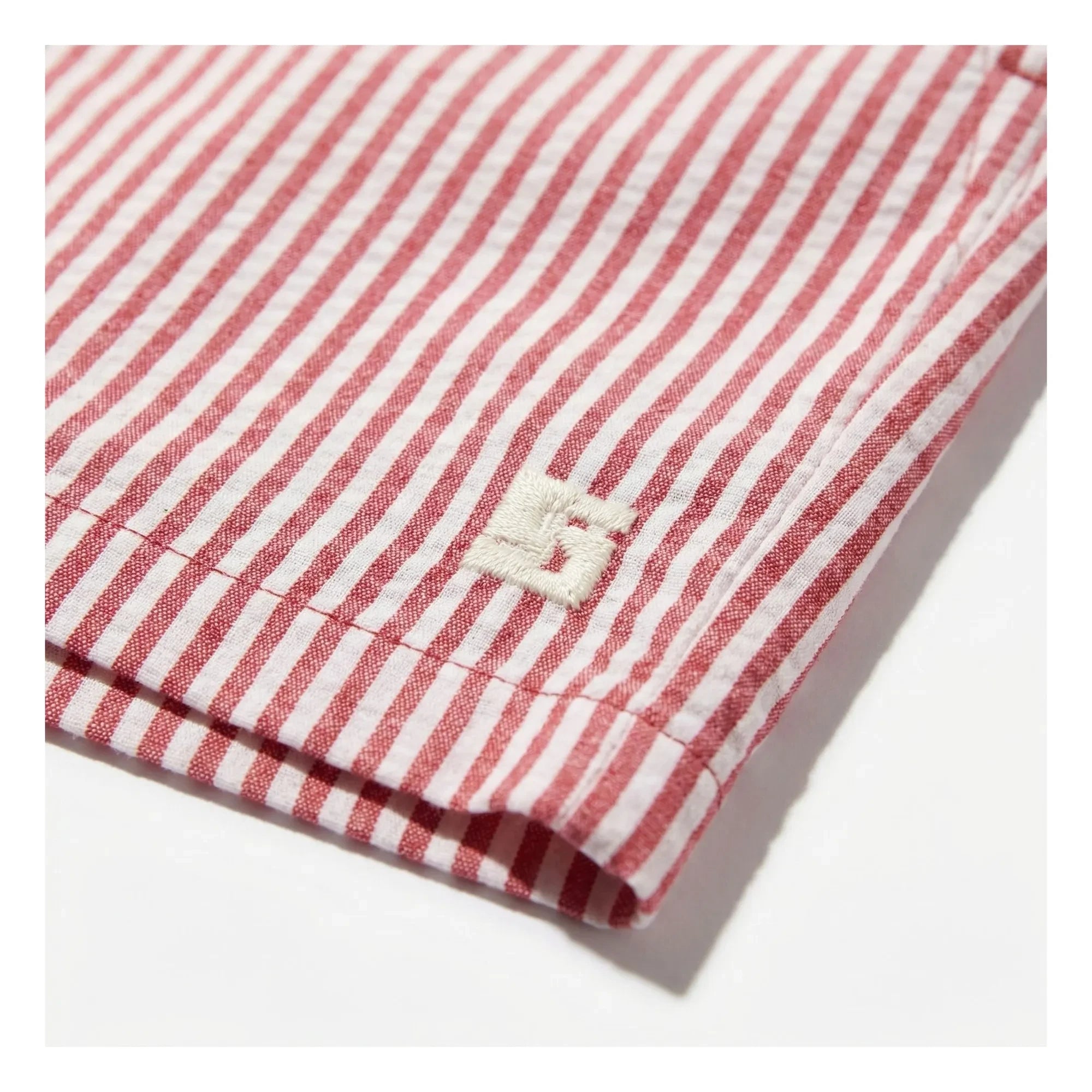 Smallable Kid - Striped Tom Shorts | Cherry Red