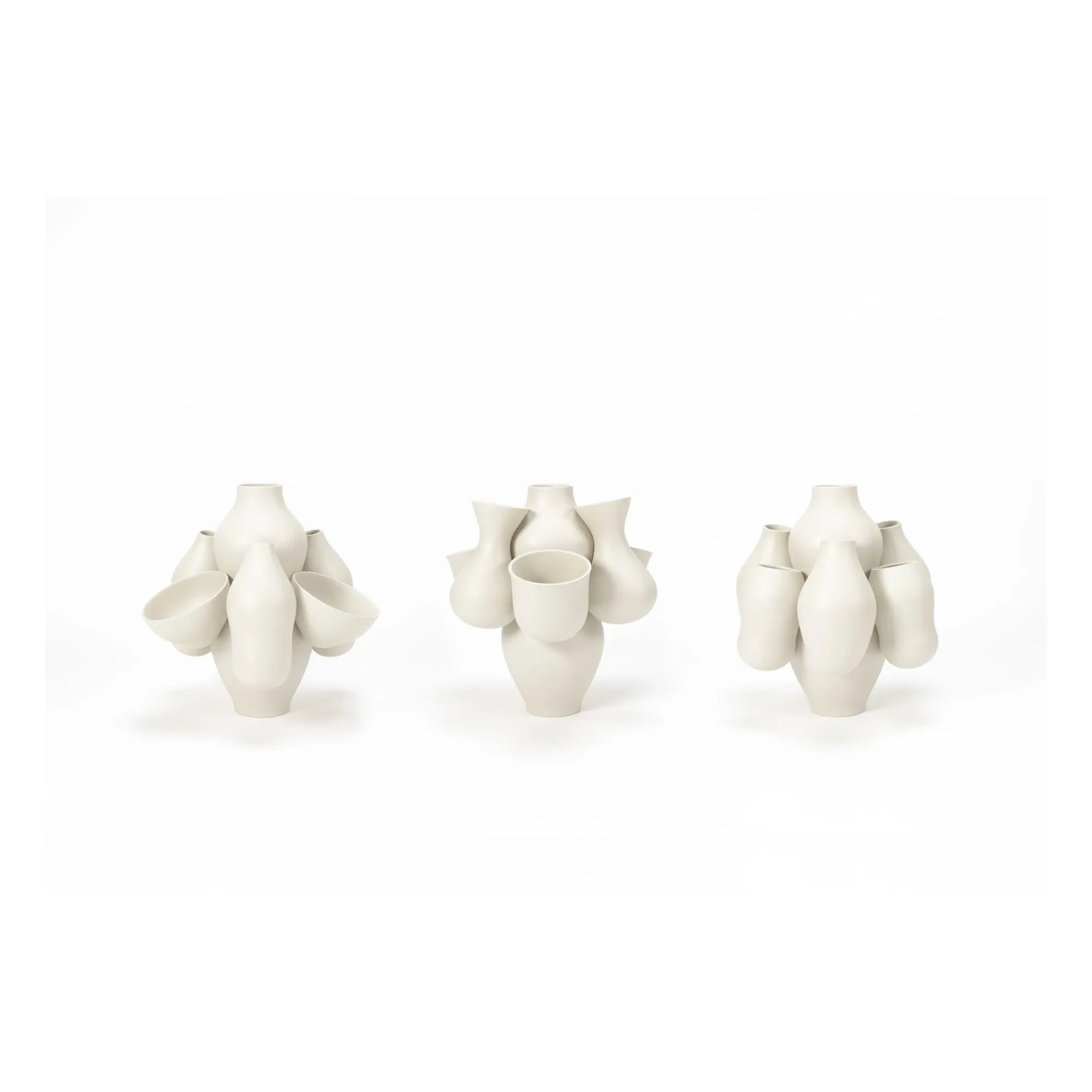 Moustache - Qucha Ceramic Vase, Jean-Baptiste Fastrez | Cream