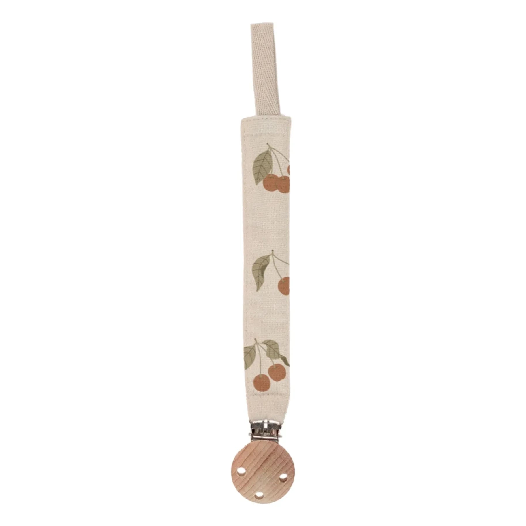 Main Sauvage - Cherry Pacifier Clip | Beige