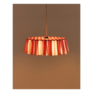 Nobodinoz - Organic Cotton Voile Striped Lampshade | Red