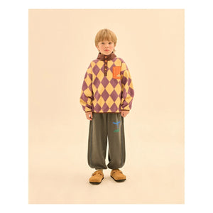 Jelly Mallow - Diamond-Patterned Sweatshirt | Yellow