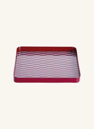 Present Time - Salerno Metal Tray | Burgundy