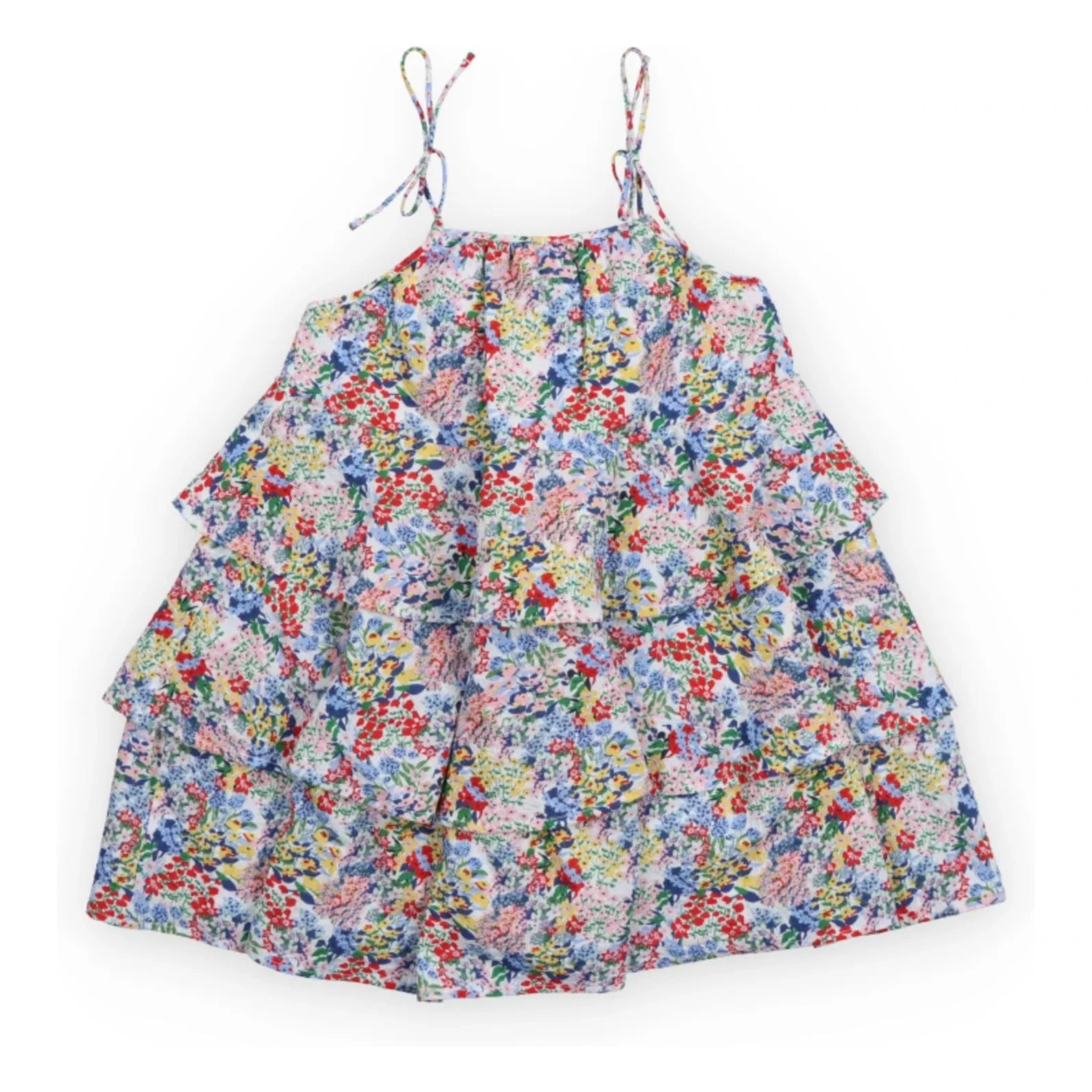 the new society - Verbena Fleurie Ruffled Dress | Blue