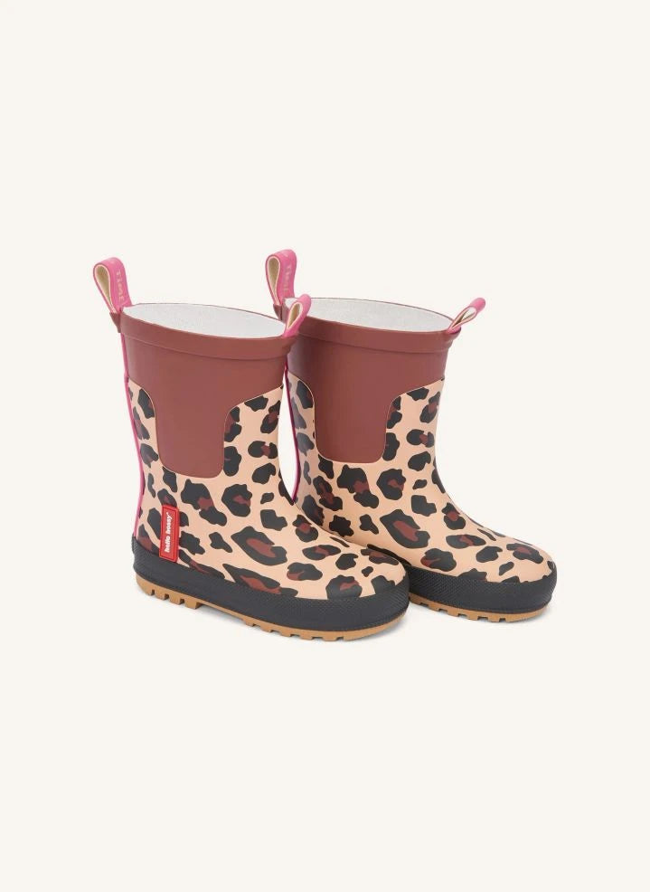 Hello Hossy - Leopard Rain Boots | Brown