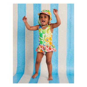 Halcyon Nights - Fruits Ruffles Swimsuit Made from Recycled Fiber | Off-White