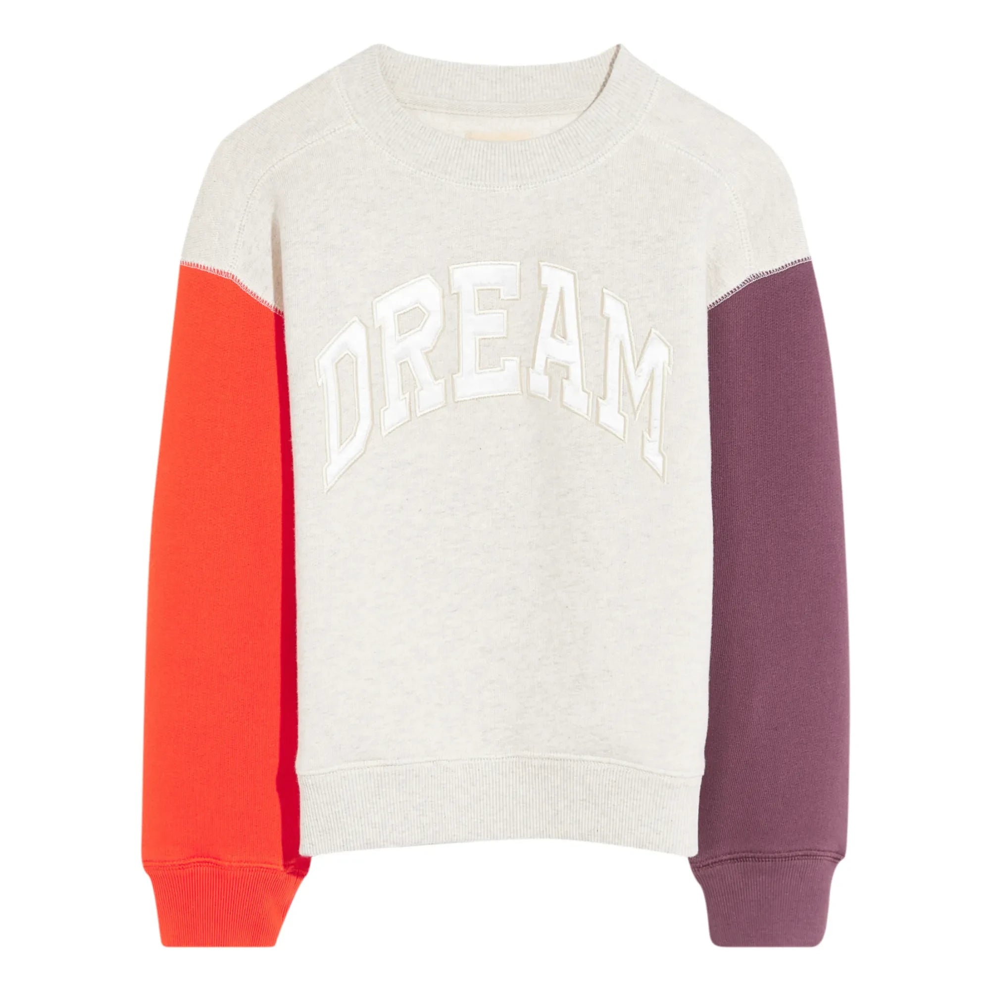Bellerose - Fadol Color Block Sweatshirt | Gray Melange