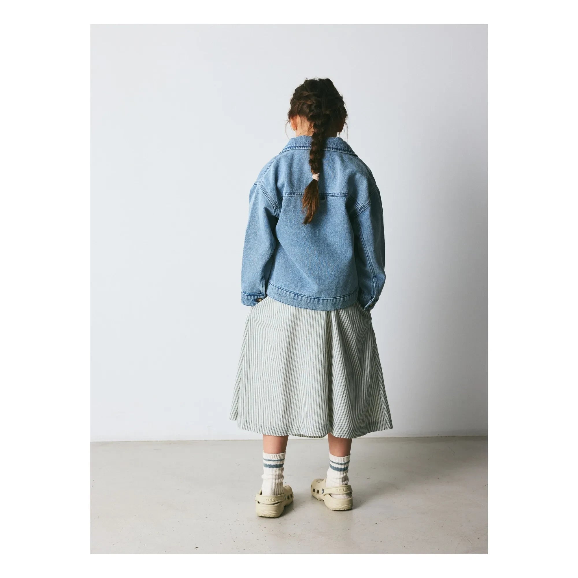 brunobruno nation - Gertrud Striped Skirt Organic Cotton | Green
