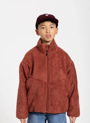 Smallable Kid - Sherpa Smooth Jacket | Brick Red