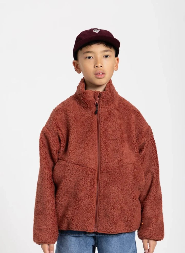 Smallable Kid - Sherpa Smooth Jacket | Brick Red