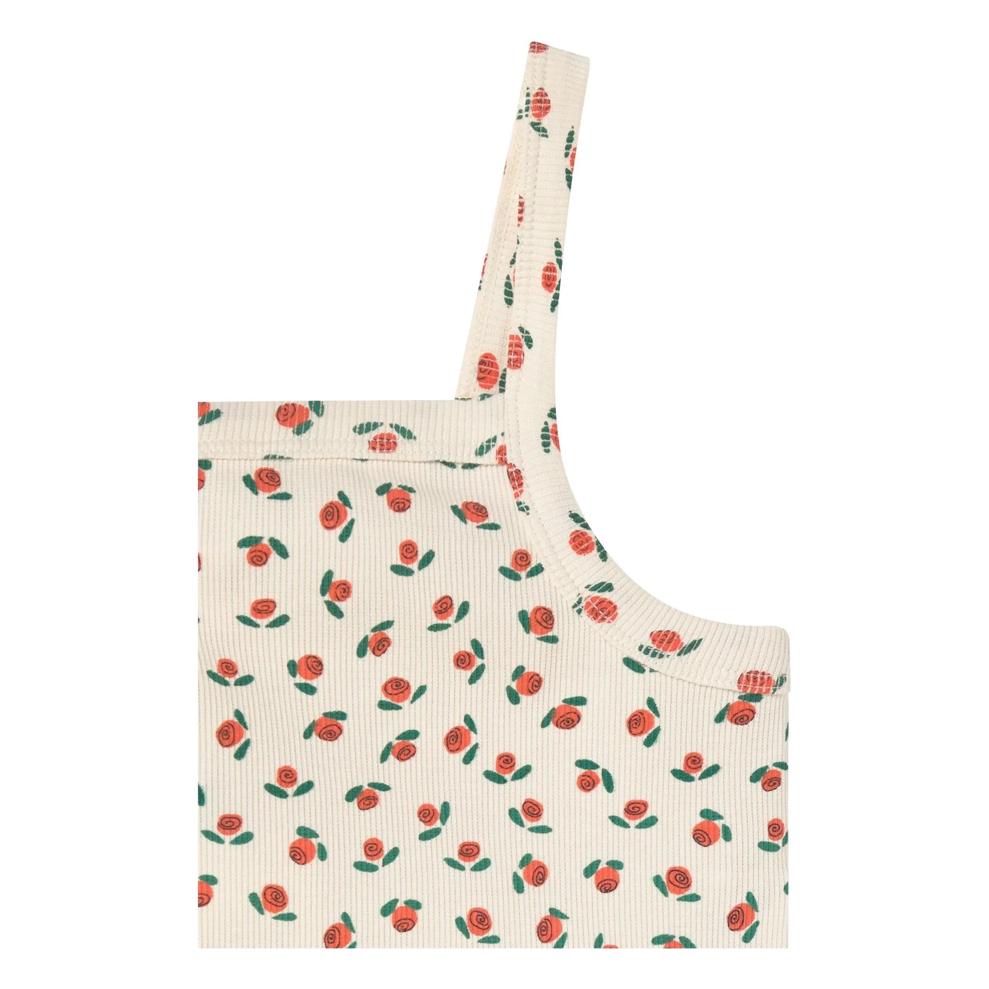 Tinycottons - Embossed Top Roses Organic Cotton | White