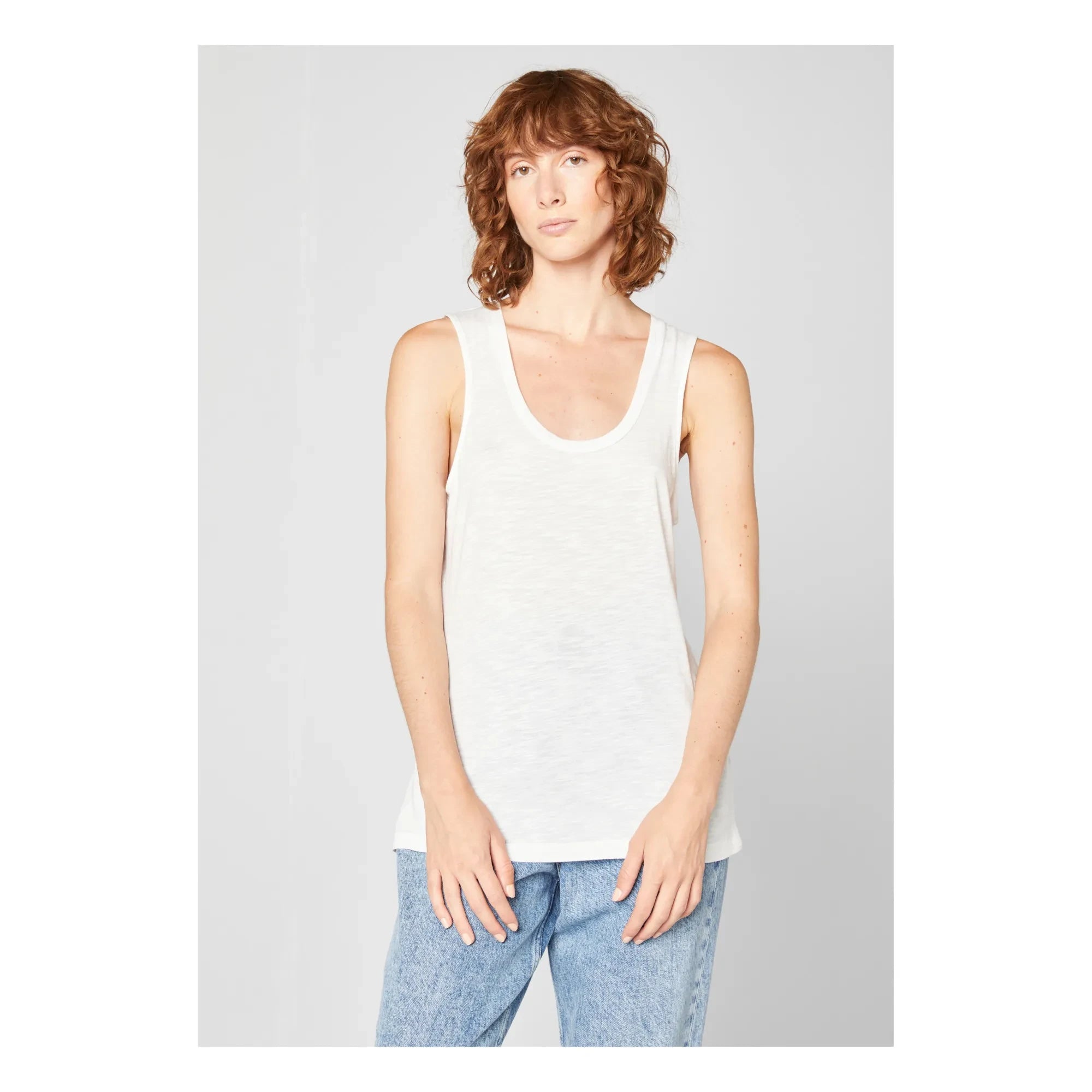 American Vintage - Jacksonville U-Yaka Tank Top | White
