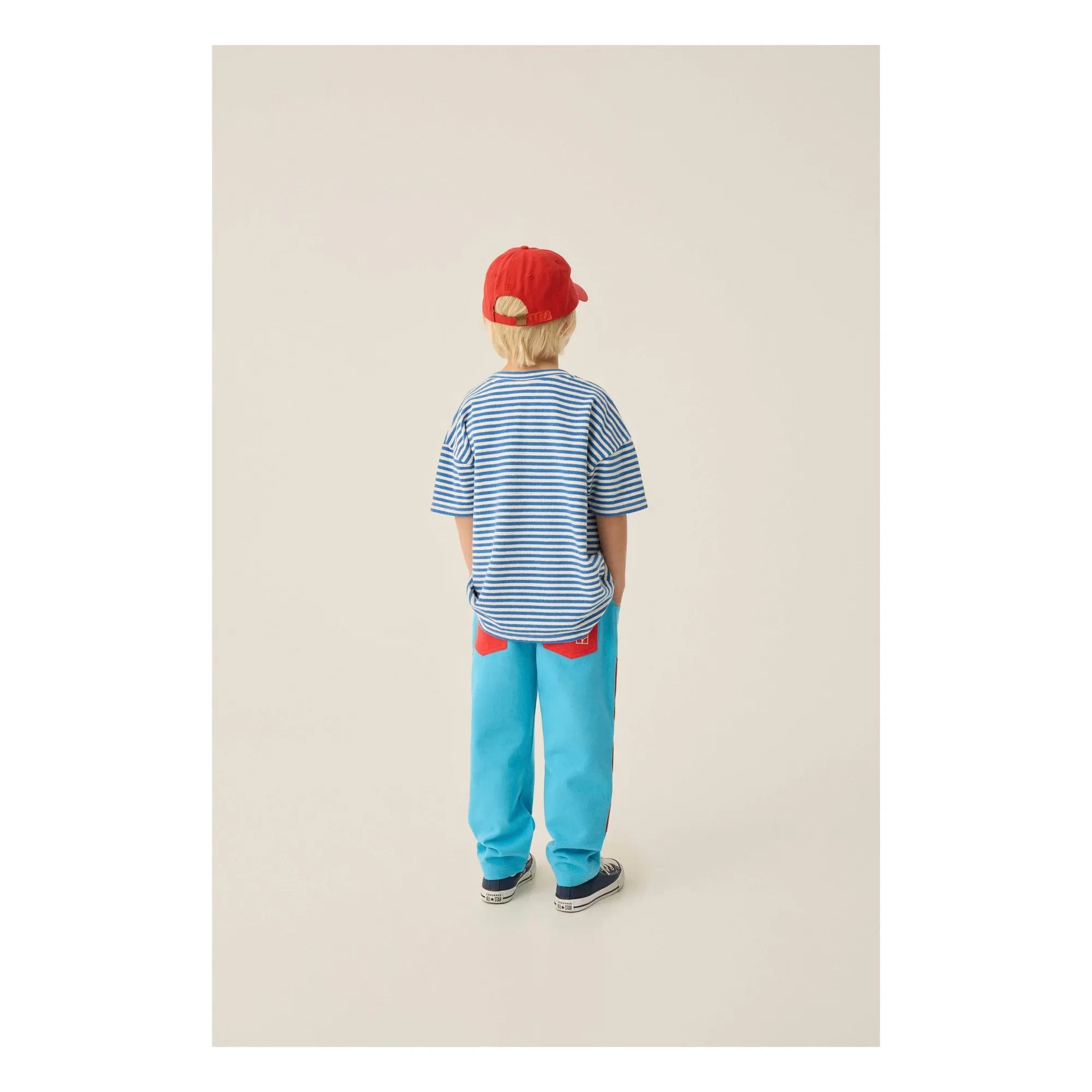 The Campamento - Oversized Striped T-Shirt | Blue