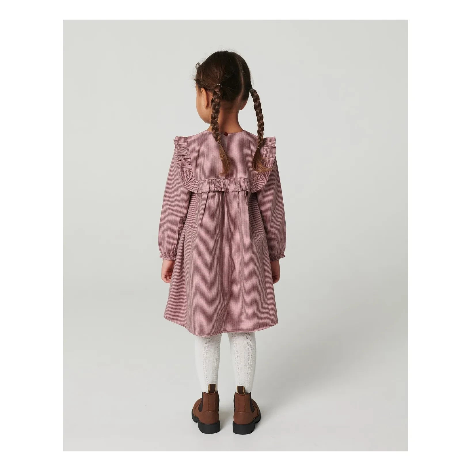 Copenhagen Colors - Embroidered Checked Dress | Pink