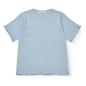 Copenhagen Colors - Pointelle Organic Cotton T-Shirt | Light Blue