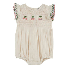 Emile et Ida - Gathered Romper | Cream