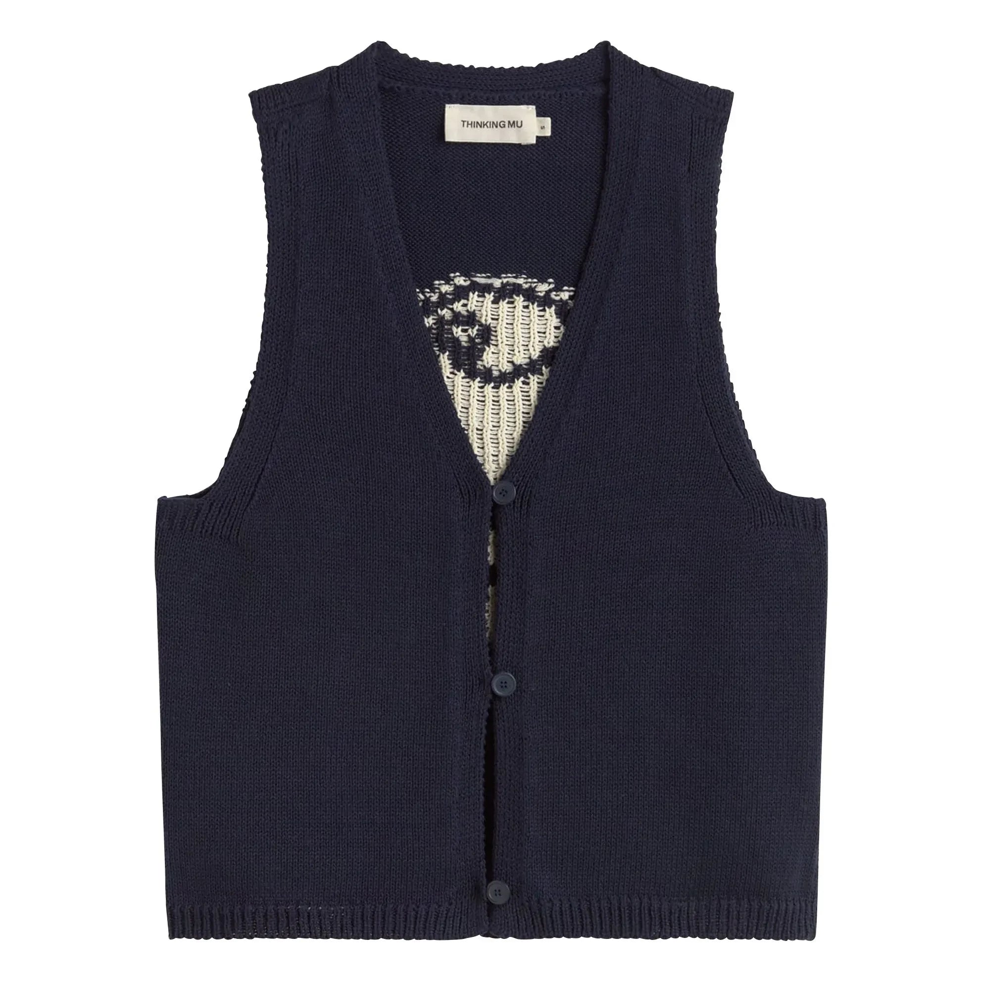 Thinking Mu - Rob Fish Organic Cotton Jacket | Navy Blue