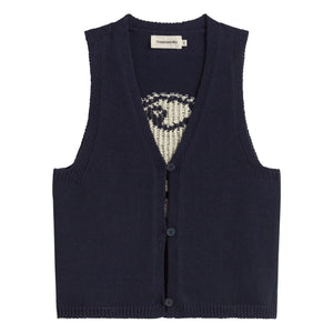 Thinking Mu - Rob Fish Organic Cotton Jacket | Navy Blue