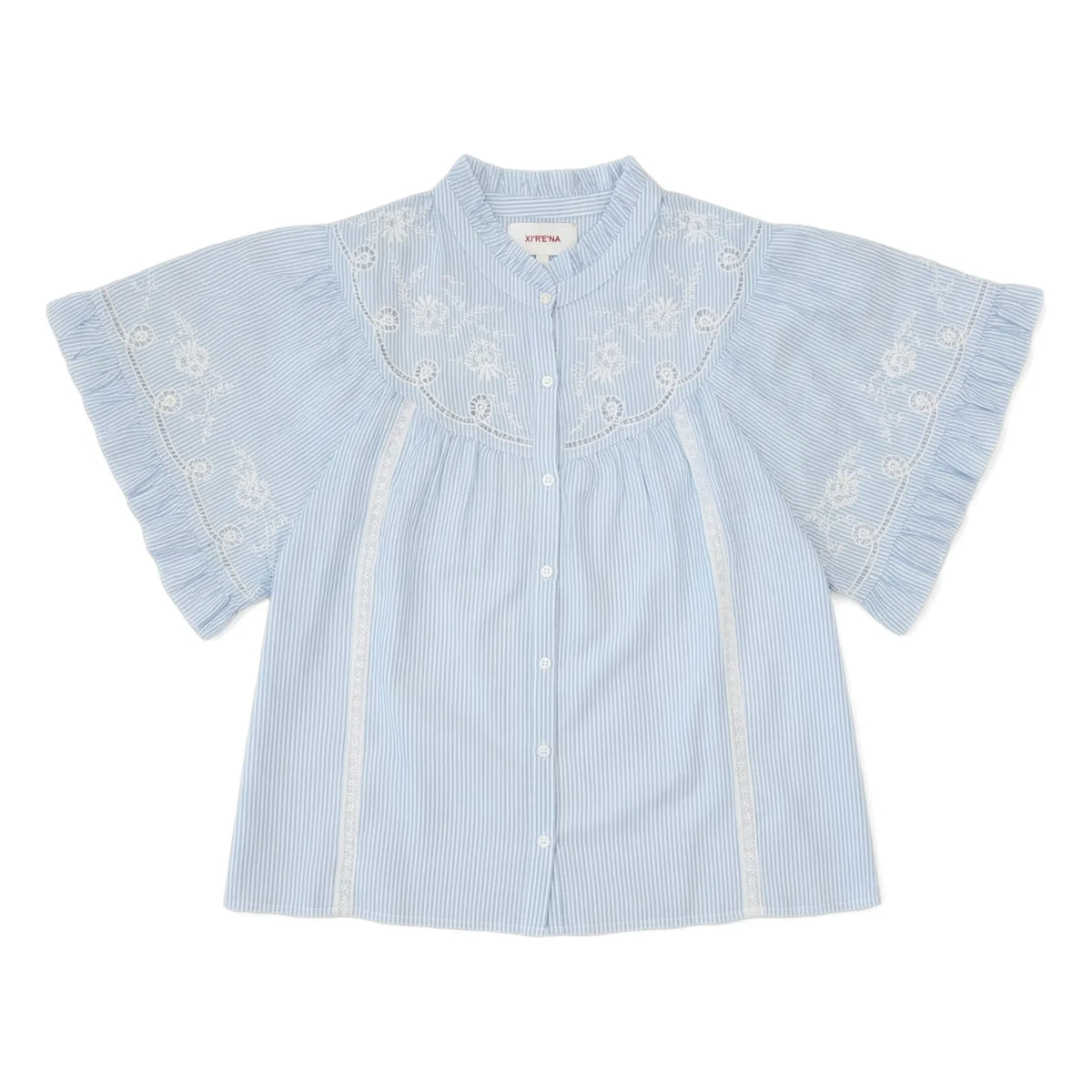 Xirena - Maé Cotton blouse | Light blue