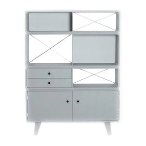 Laurette - Enigma Bookcase - Light Gray