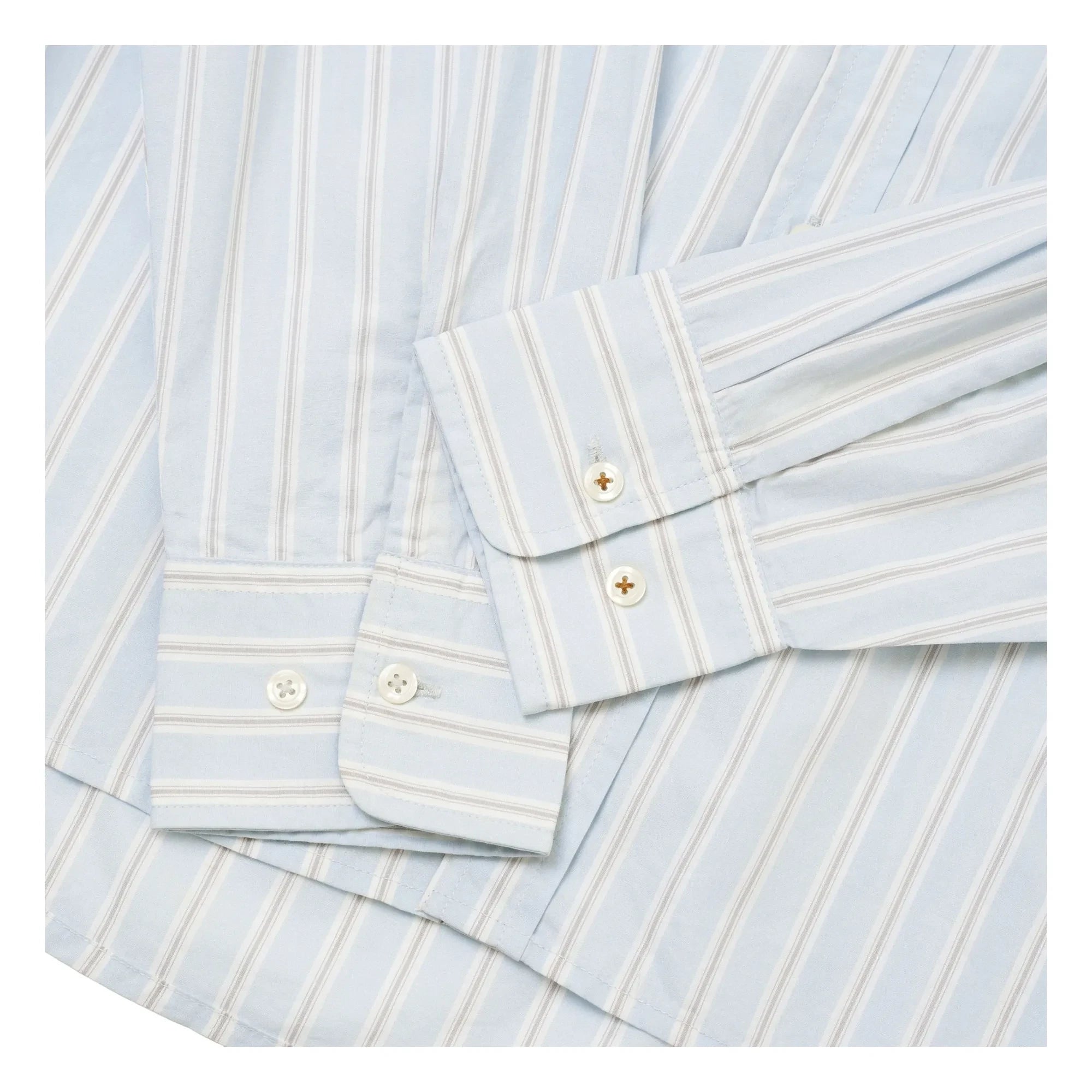 Universal Works - Lazy Day Striped Shirt | Light Blue