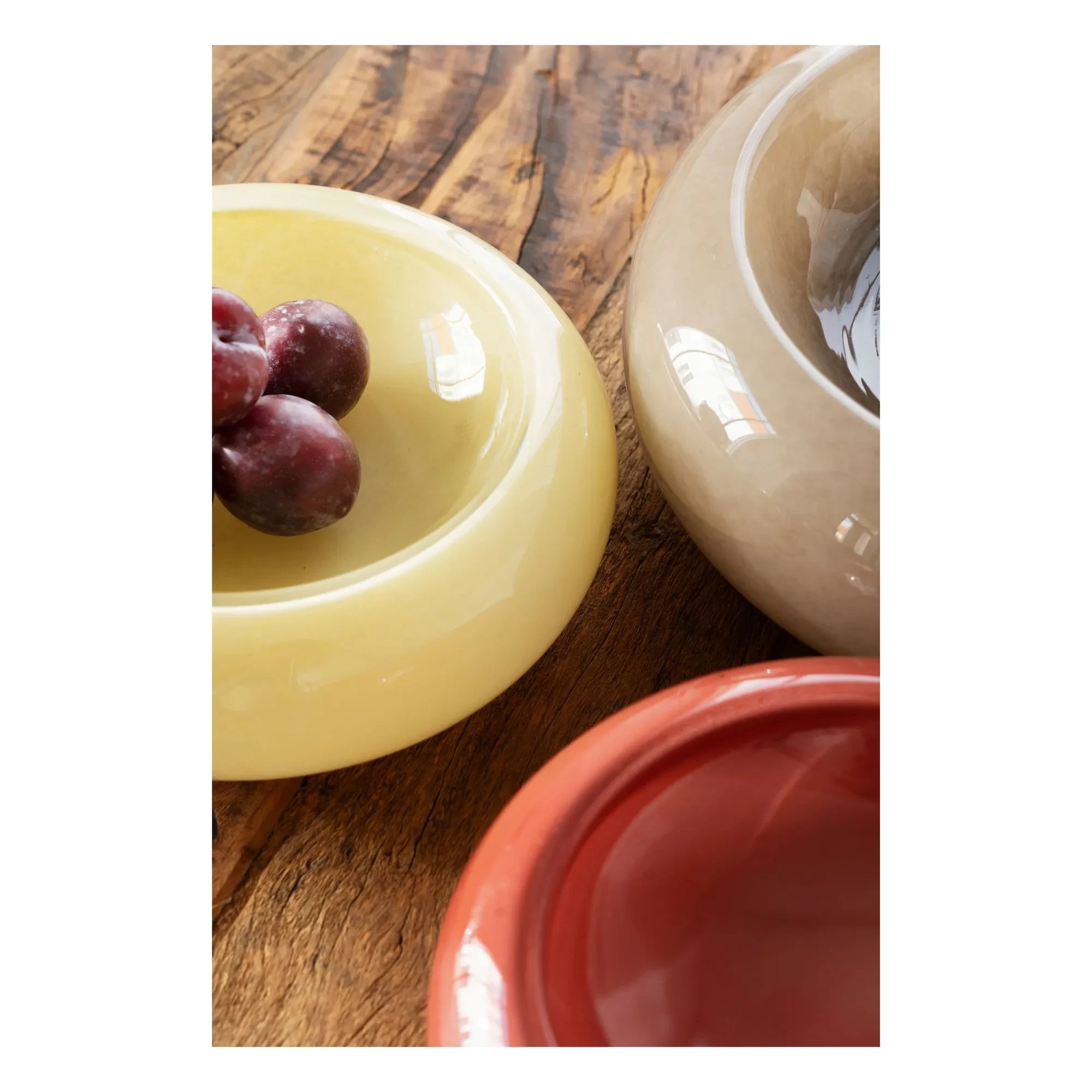 Madam Stoltz - Glass Bowl | Burgundy