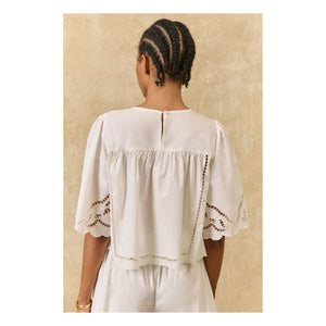 Louise Misha - Organic Cotton Boxi Shorts | White