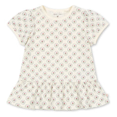 Konges Sløjd - Geometric Ruffled T-shirt Organic Cotton | Off-white