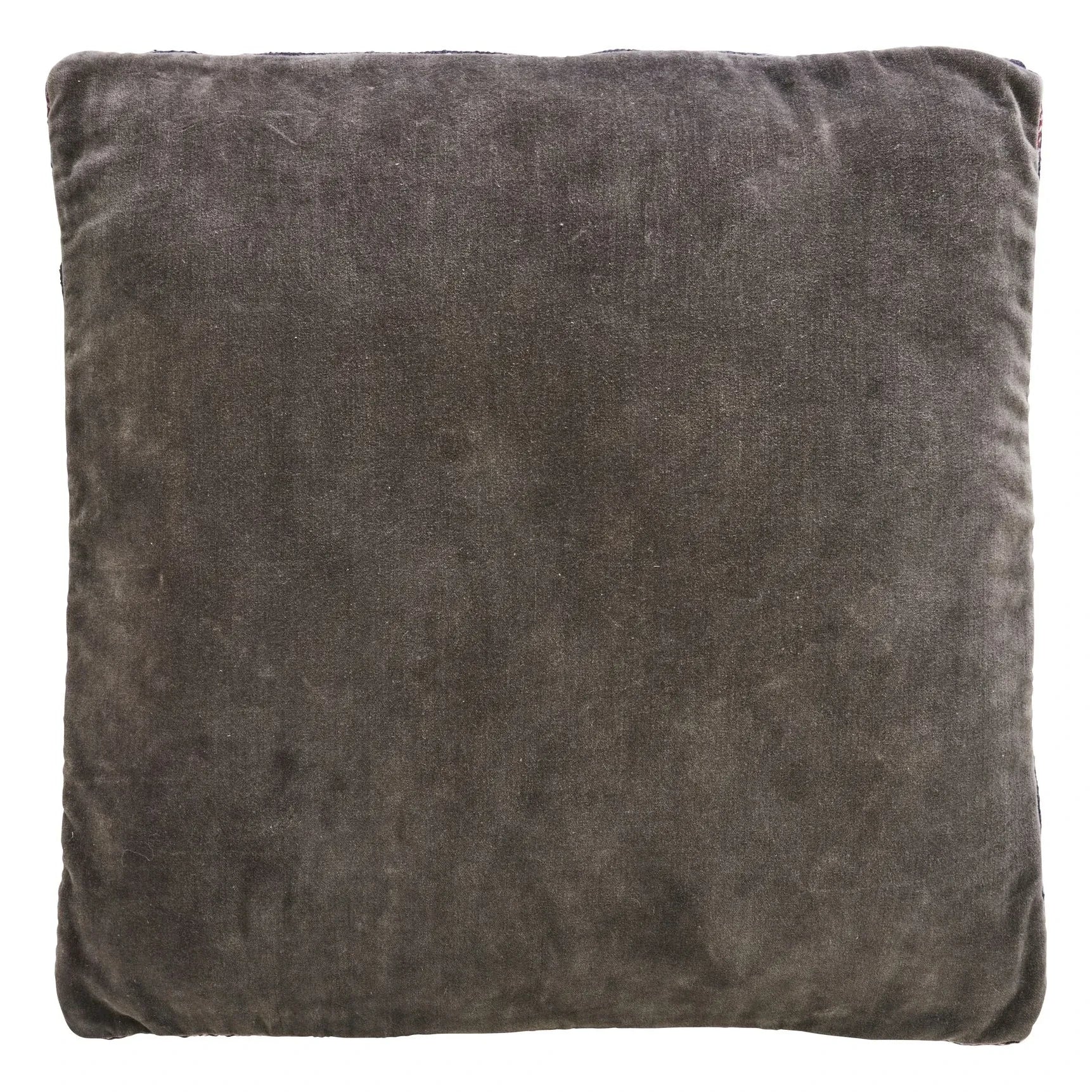 Madam Stoltz - Cotton Velvet Chair Cushion | Gray