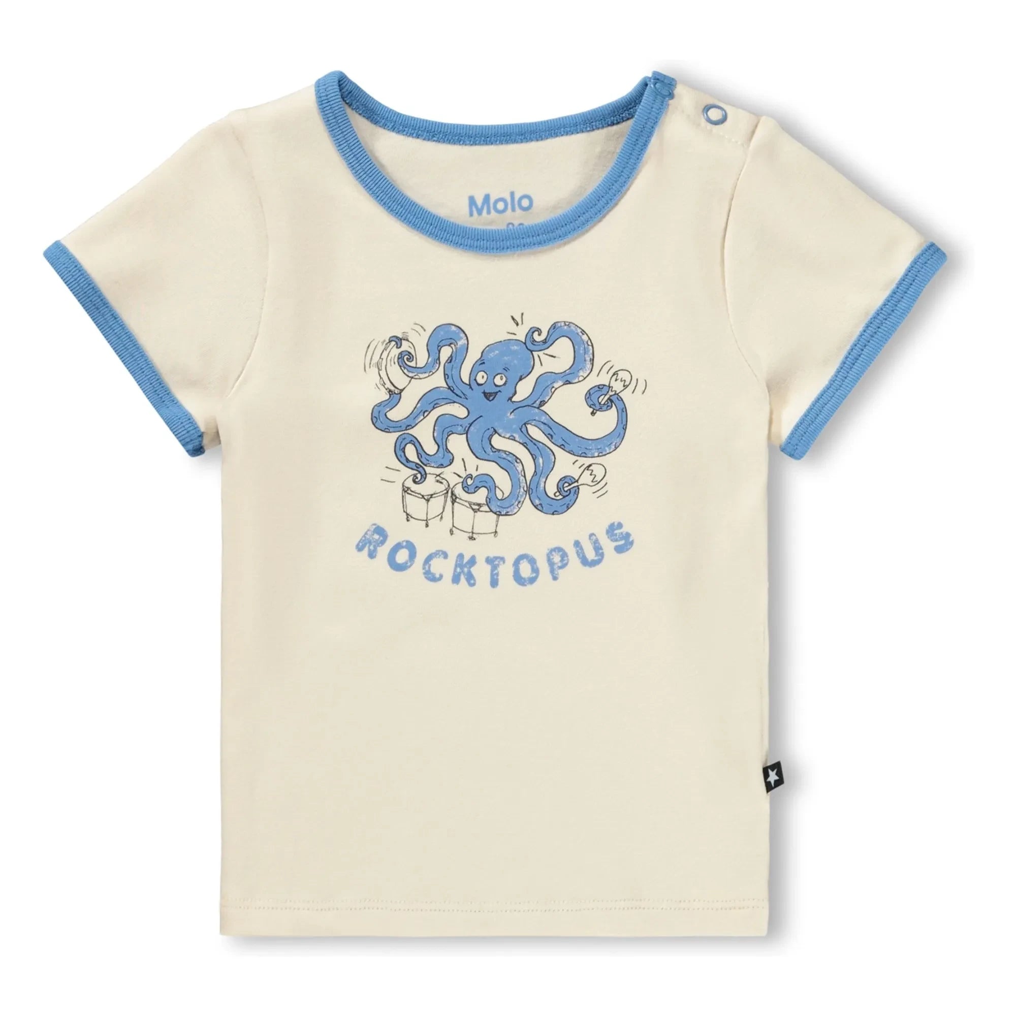 Molo - Easy Rocktopus T-shirt Organic cotton | Ecru